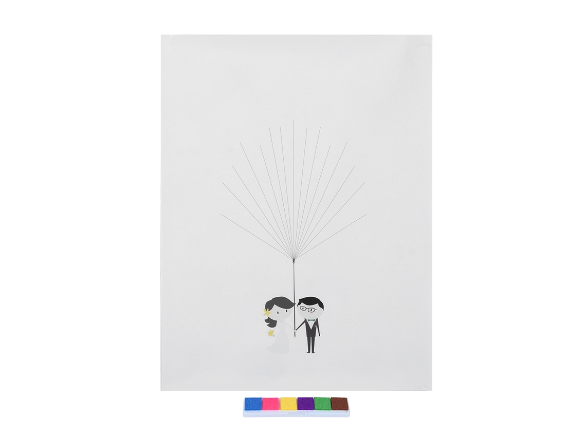 Pintura Diy De Impressão Digital Para Decoração De Casamento