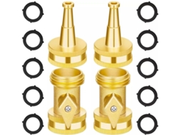Conjunto De 4 Bicos Latão Para Mangueira Jardim Com Válvulas