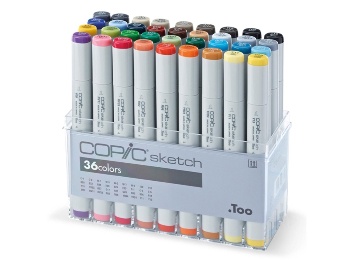 Caixa Copic Sketch Set Basis 36 Pcs