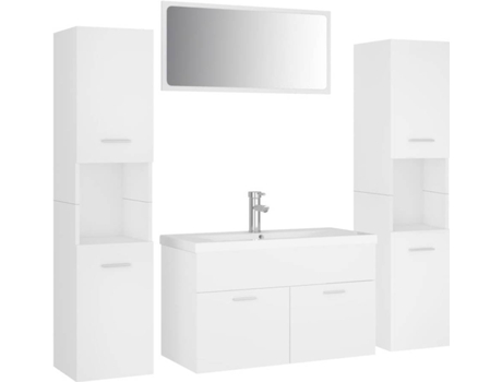 Conjunto de Móveis  3071504 (Branco - Aglomerado de Madeira - 80x38.5x46 cm)