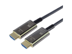 Cabo Premiumcord 8k Ultra High Speed Hdmi 2.1 De Fibra Óptica Ativamente Visual, 48 Gbits, Preto E Ouro Premium Cord