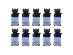 Interruptor De Botão De Cabeça Plana De Trava Automática Bem38-11ds 10 Peças Ac/dc24v Luz Vermelha 1 On 1 Off