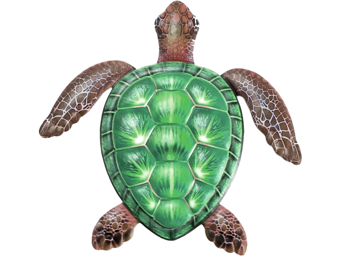 Adesivo de Parede Tartaruga Metálica, Arte de Parede Tartaruga para Casa, Quarto e Sala de Estar BRILVIBERA