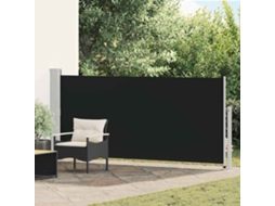 Vidaxl Toldo Lateral Retrátil 140x314 Cm Preto