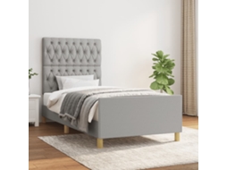 Vidaxl Estrutura De Cama Sem Colchão 100x200 Cm Tecido Cinzento-claro