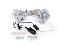 Luzes LED externas permanentes 52ft, RGB, com controle app/Bluetooth, IP67, para jardim, festa, Natal | S/MARCA