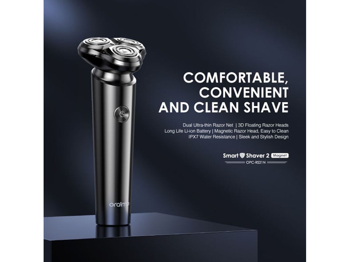 Barbeador Elétrico Rotativo Sem Fio Oraimo Smartshaver 2