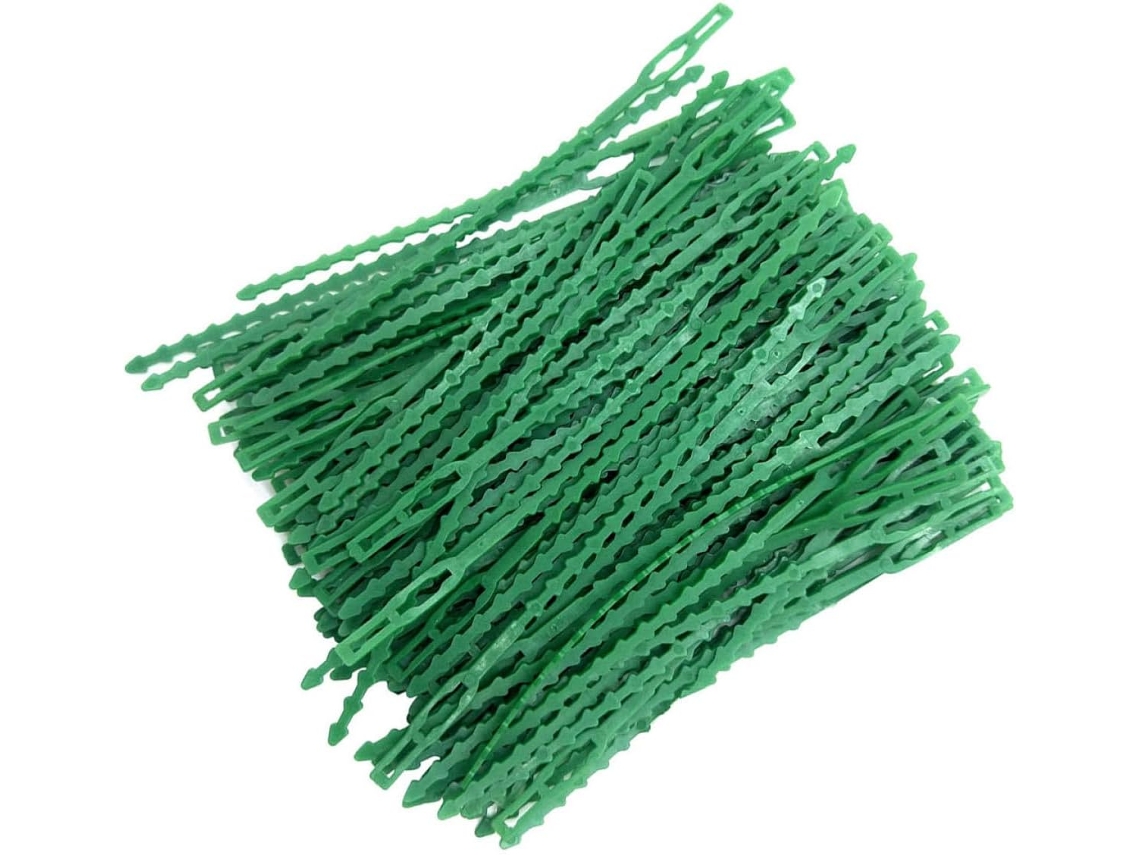 Amarras Flexíveis De Plástico Verde Para Plantas Trepadeiras, Pacote Com 120 Unidades.