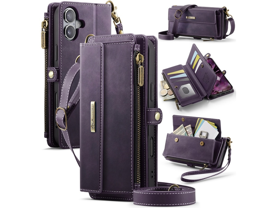 Caseme Capa Carteira Para Iphone 17 Com Zíper E Rfid C39