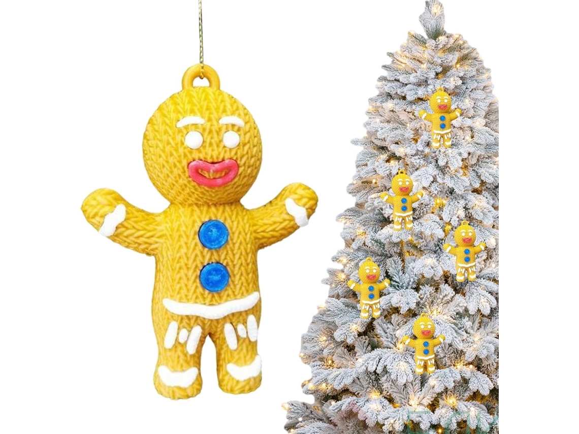 Enfeites De Homem De Gengibre, Figuras Para Árvore De Natal, Decorações De Resina, Festas
