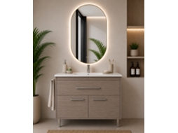 Móvel De Casa De Banho Com Lavatório Origenbath Bahia Sem Espelho 100x45 Cm Carvalho Smoky