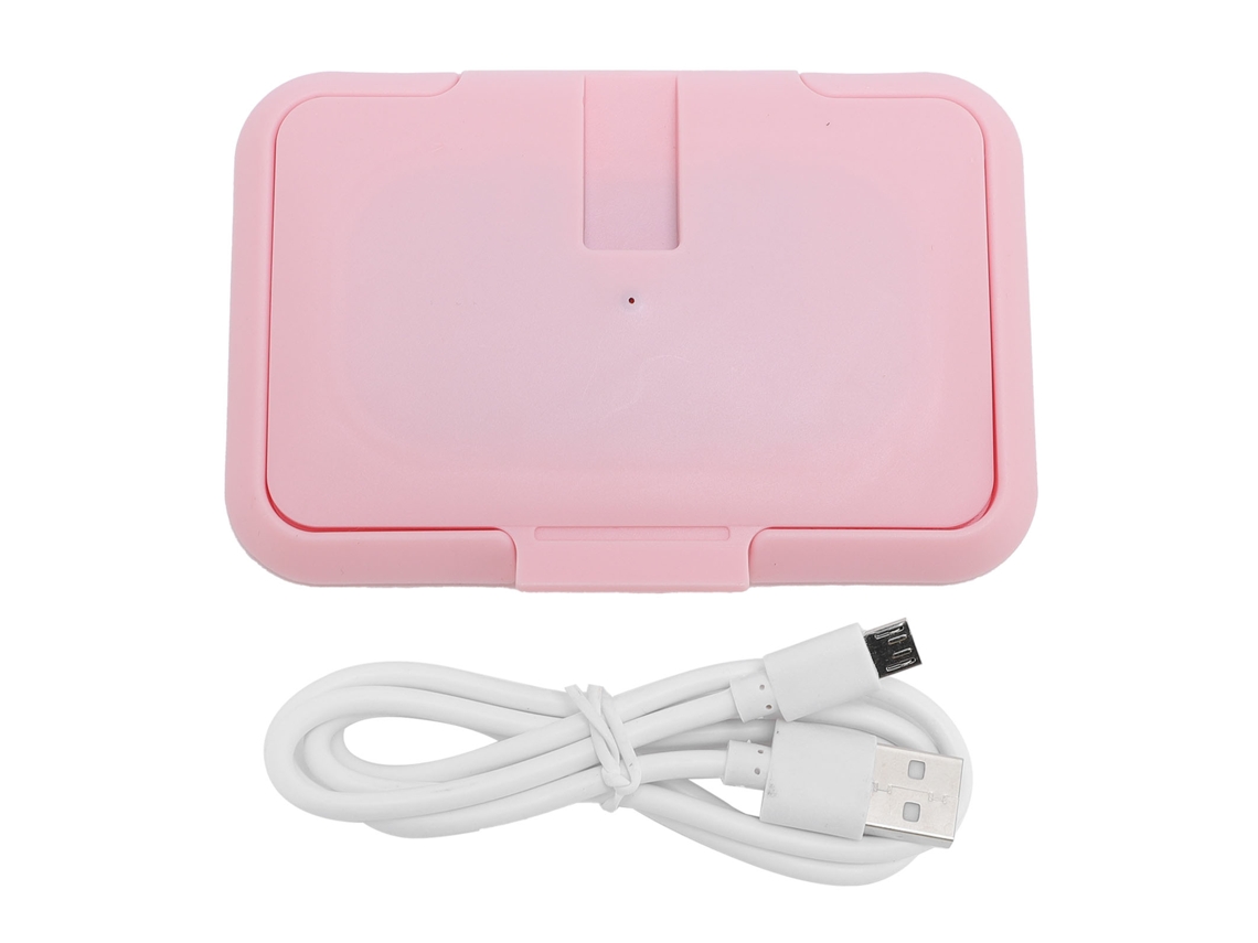 Primerox aquecedor de Toalhas Umedecidas para Bebê com Temperatura Constante Usb Portátil Rosa