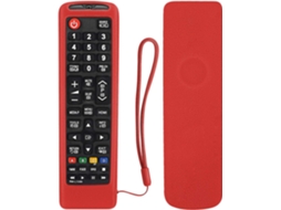 Capa Protetora de Silicone para Controle Remoto Samsung, Aa59 00741a Aa59 00786a Bn59 01315b, Antiderrapante AQUAFORGE (vermelha)