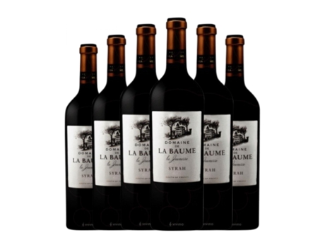 Vinho DOMAINE DE LA BAUME Jeunesse Tinto Syrah Vin de Pays d'Oc Crianza (0.75 L - 6 Unidades)