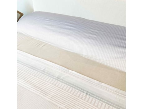 Jogo De Lençóis 100 Algodão Branco Espinha De Peixe 3 Peças - Cama 135 Cm