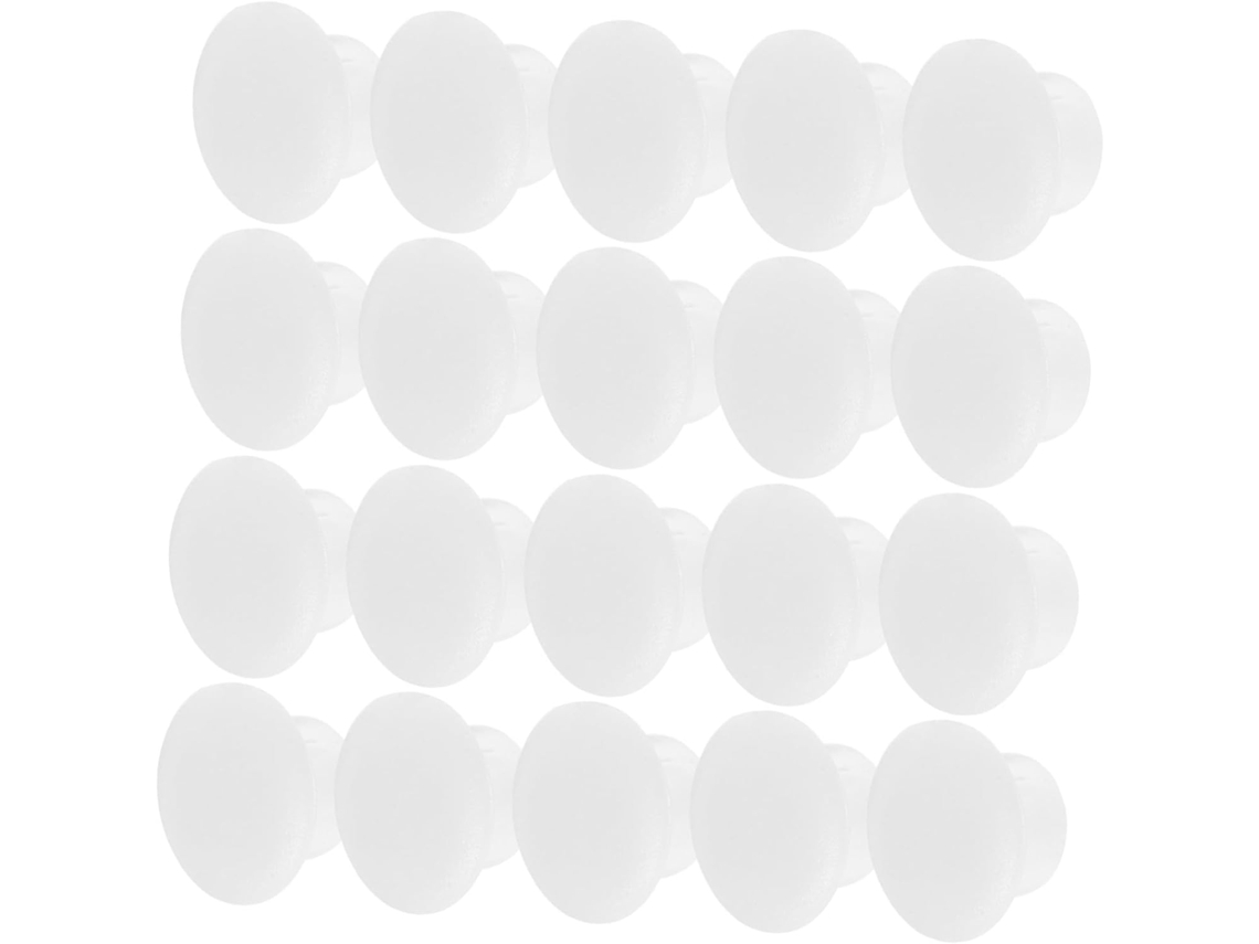 Bestyash Conjunto De 100-tampas Plástico Para Parafusos Móveis, Protetoras Para Orifícios Redondos, Acabamento Limpo E
