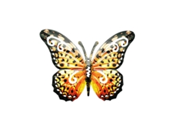 Decoração de parede em forma de borboleta de metal