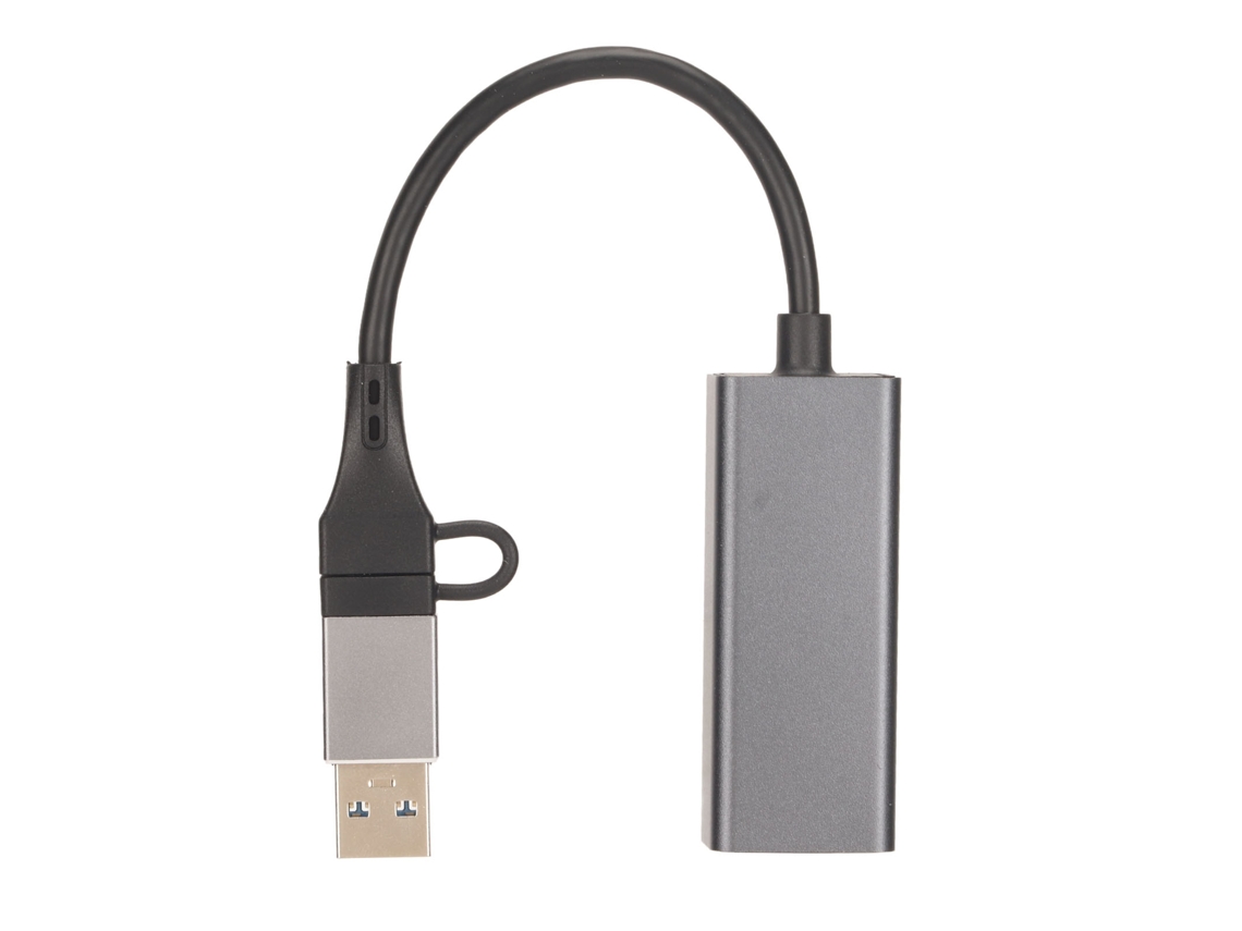 Adaptador Ethernet Usb C Tipo C Para Rj45 10/100/1000mbps Suporte Usb 3.0 2.0