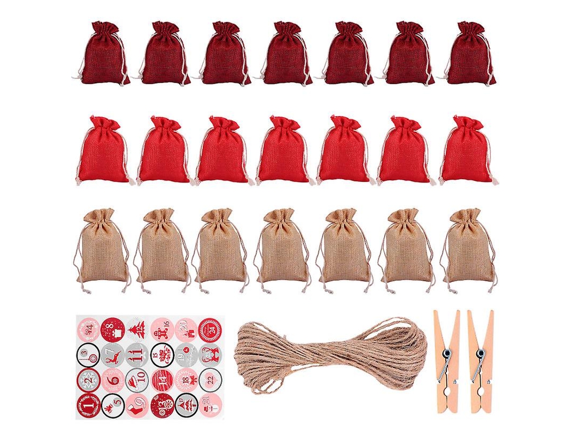 1 Conjunto de Bolsa de Calendário de Contagem Regressiva ALLINLESS