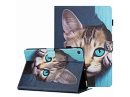Capa de couro Webake para tablet inteligente com padrão pintado e costura