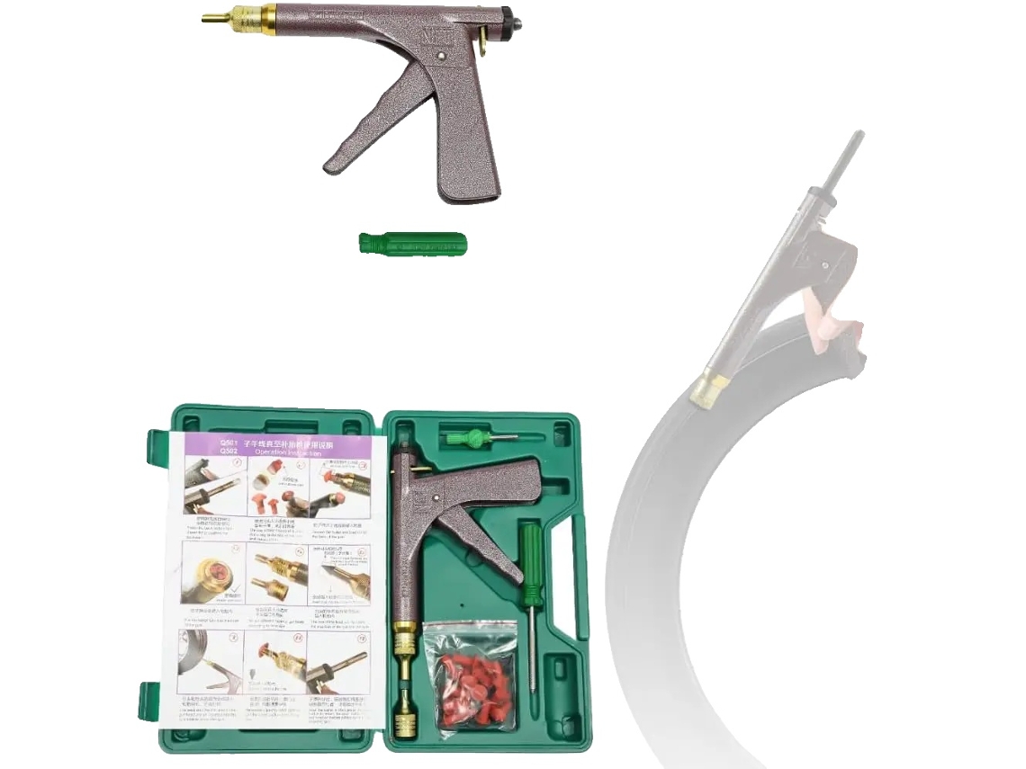 Pistola De Reparação De Pneus, Portátil, Compatibilidade Com Vários Veículos, Marrom Claro