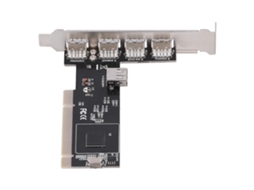 5 Peças Placa Adaptadora De Controlador Pci-e Porta Usb 2.0 Conversor Nec 480 Mbps Preto