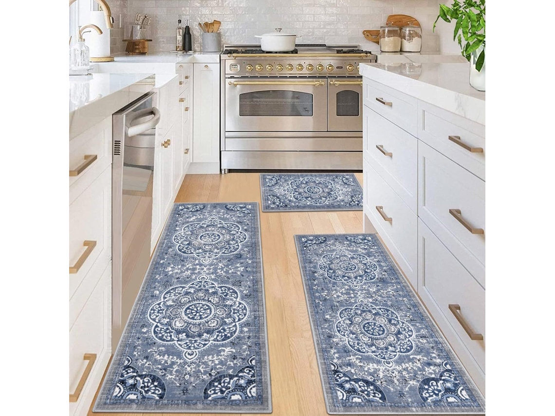 Conjunto De Tapetes De Cozinha Boho, 3 Peças, Corredor, Floral, Tapete De Cozinha, Carpete, Fazenda