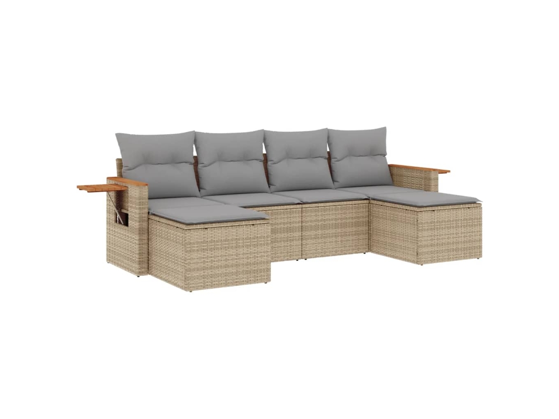 Garden Sofa Set, Garden Sofa Sets Vidaxl Bege Rattan / Vime (n/a)