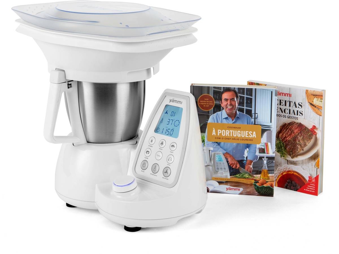 Robô de Cozinha YÄMMI 2 Upgrade White Edição Especial À Portuguesa + 2 Livro de Receitas   (3.3 L - 1500 W - 13 acessórios)