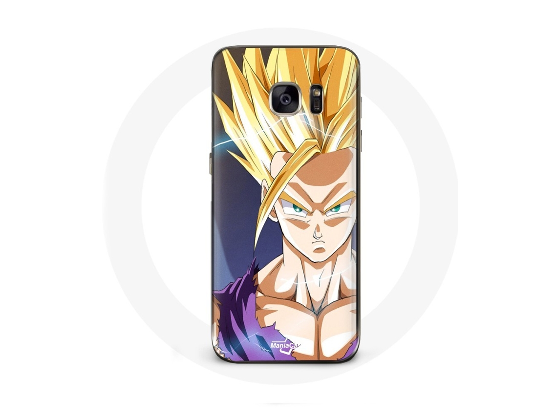 Capa para Samsung Galaxy S6 edge Manga Dragon Ball Sangoku rostos Furioso
