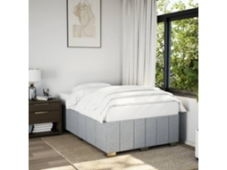 Vidaxl Estrutura De Cama Sem Colchão 120x200 Cm Tecido Cinzento-claro