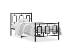 Estrutura de Cama com Cabeceira e Pés Metal Preto MAISON EXCLUSIVE 90x200 cm