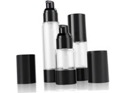 Conjunto De 12 Frascos Portáteis A Vácuo Para Creme, Com Bomba Para Viagem.