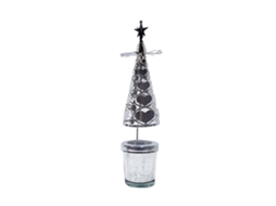 Vela Aromática De Natal Laxiscreed Com Árvore Giratória E Base Prateada Para Decorar Festas