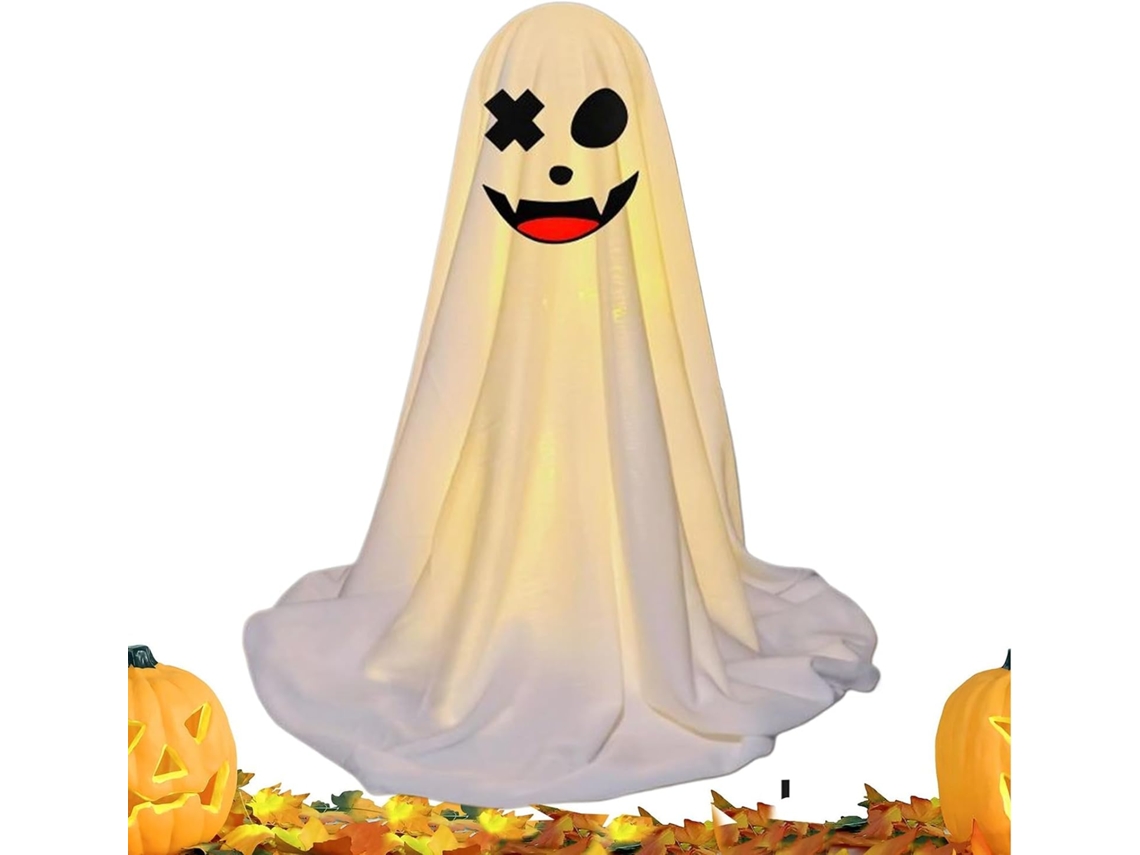 Fantasma Iluminado Para Uso Interno Com Luzes De Cordão | Enfeite De Mesa Fofo