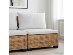 Vidaxl Sofá Médio Com Almofadas Gendt Rattan Natural Natural