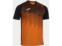 Camisa de futebol masculina Joma Tiger VI laranja e preta