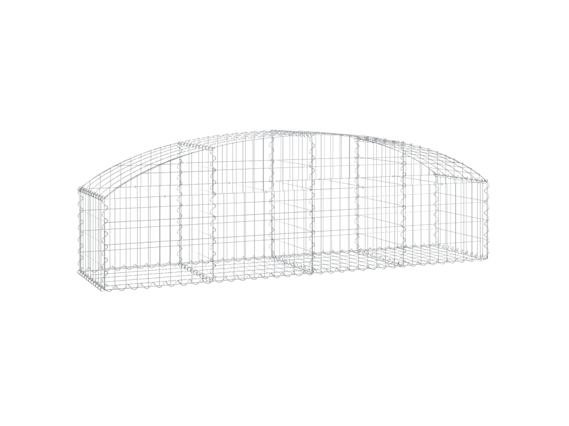Gabion Basket, Gabion Baskets Vidaxl Prateado Ferro (200 X 50 X 40/60 Cm)