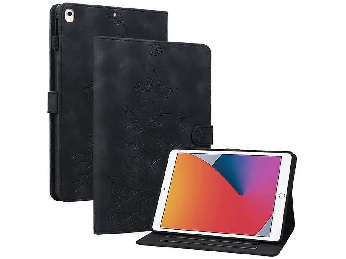 Capa De Couro Com Suporte E Estampa Floral, Compatível Com Ipad Air (2013) / Air 2 / Ipad De 9,7 Polegadas (2017) / (2018).