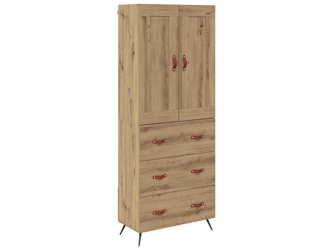 Conjunto 1 Buffet Moderno Vidaxl Castanho Derivados De Madeira (69,5 X 34 X 180 Cm)
