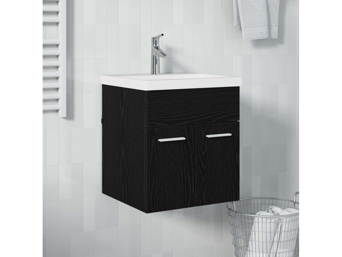 Vidaxl Armário De Lava-louça Carvalho Preto 41 X 38,5 X 46 Cm