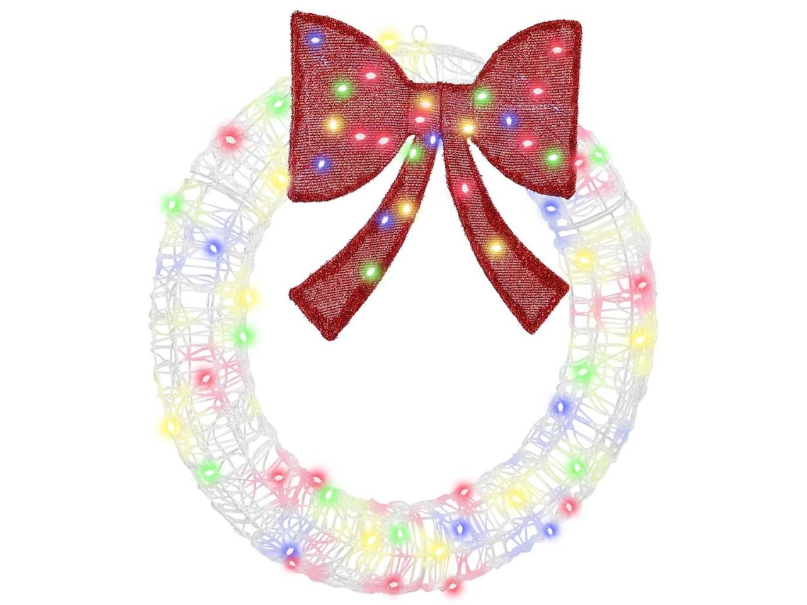 Conjunto 1 Decoração De Natal Vidaxl Multicolorido Acrílico (76 X 76 X 8,5 Cm)