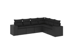 Garden Sofa Set, Garden Sofa Sets Vidaxl Preto Rattan / Vime (n/a)
