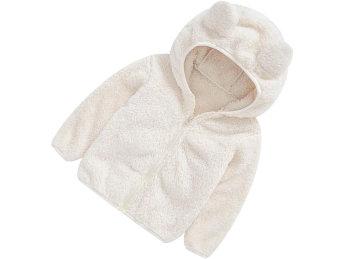 Casaco De Pelúcia Com Capuz Para Meninos E Meninas, Ideal Para Outono E Inverno (1 Peça).