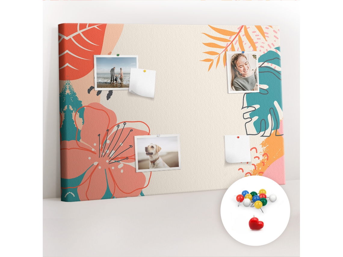 Quadro De Cortiça Férias Tropicais Para O Corredor Espelharte (70x100 Cm)
