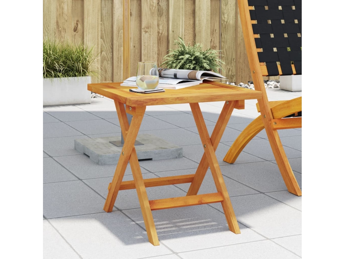 Vidaxl Mesa De Apoio Para Jardim 40x40x40 Cm Madeira De Acácia Maciça