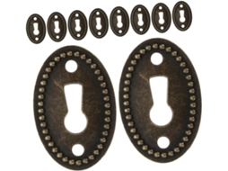 Lifkome 10 Peças Tampas De Encaixe Oval Para Fechadura, Placas Decorativas Para Orifícios De Portas Armários, 35x23mm