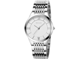 Reloj De Pulsera De Aleación Impermeable Moda Dial Redondo Analógico Cuarzo Hombre Blanco