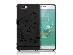 Capa de telefone Nubia M2 com padrão de dragão preto EOOCOO, antichoque, macia