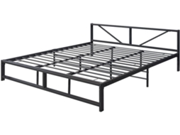 Cama [EN.CASA] (Aço - Preto - 180x200 cm)